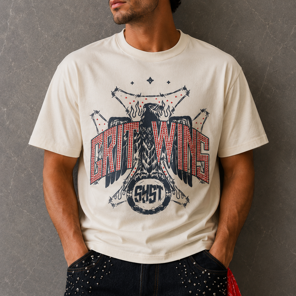 T-Shirt GRIT WINS SYST Panna