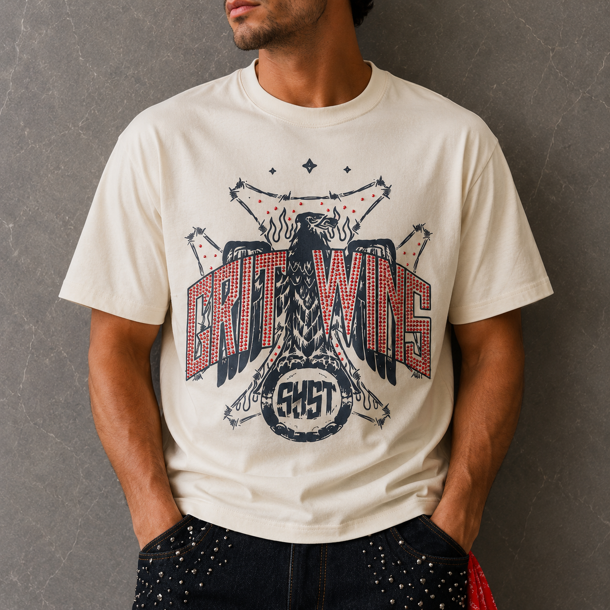 T-Shirt GRIT WINS SYST Panna