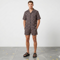 Completo Mare JF  Coordinato con Stampa Geometrica Ikat – Camicia e Costume