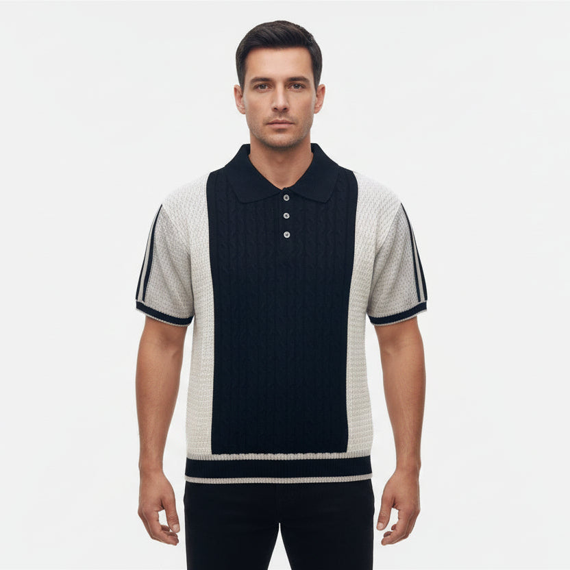 Polo SYST In Filo Intrecciata Nera