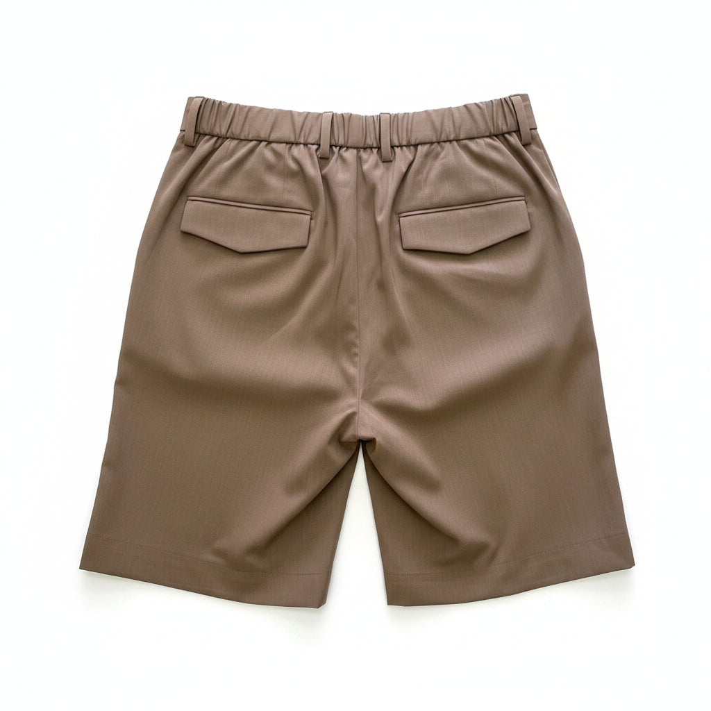 Bermuda Sartoriale Fluido con Coulisse – Fango