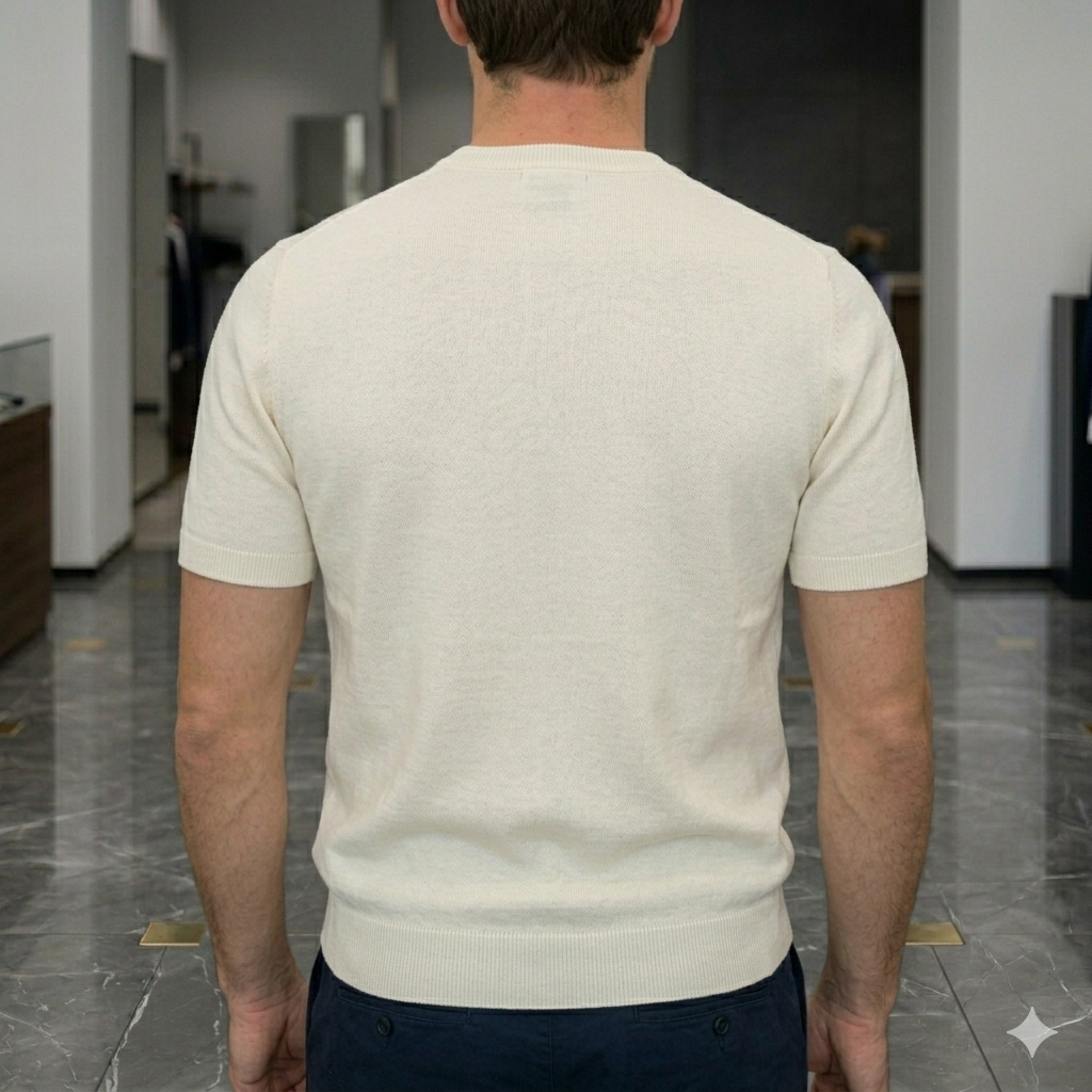 T-SHIRT SEINSE BASIC IN FILO BIANCA