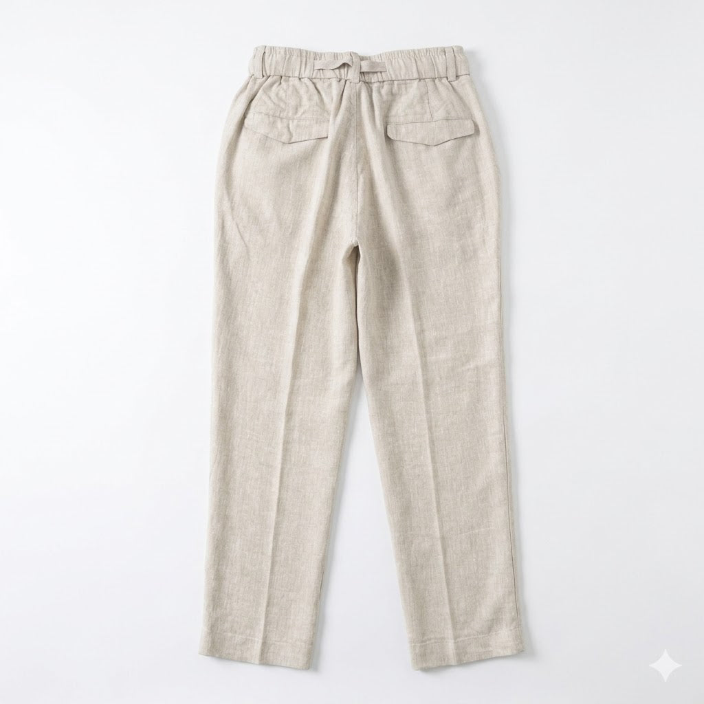 Pantalone Lino Ampio BEIGE