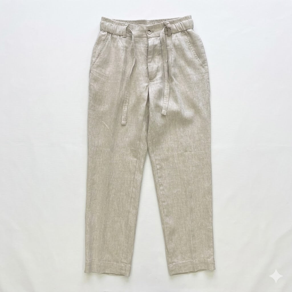 Pantalone Lino Ampio BEIGE