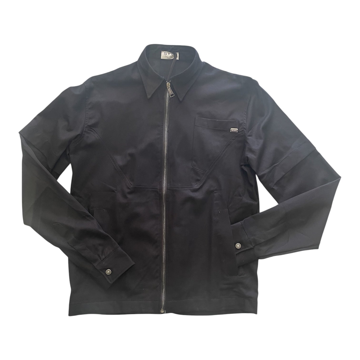 Coordinato  – Giacca Zip & Cargo Pants in Gabardine Tecnica - Nero