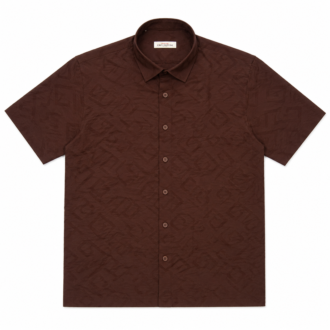 Camicia MILOSE Jon Ferretto Viscosa Fantasia MORO