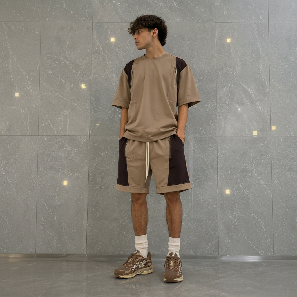 Completo SYST  T-shirt & Shorts ZIP MORO