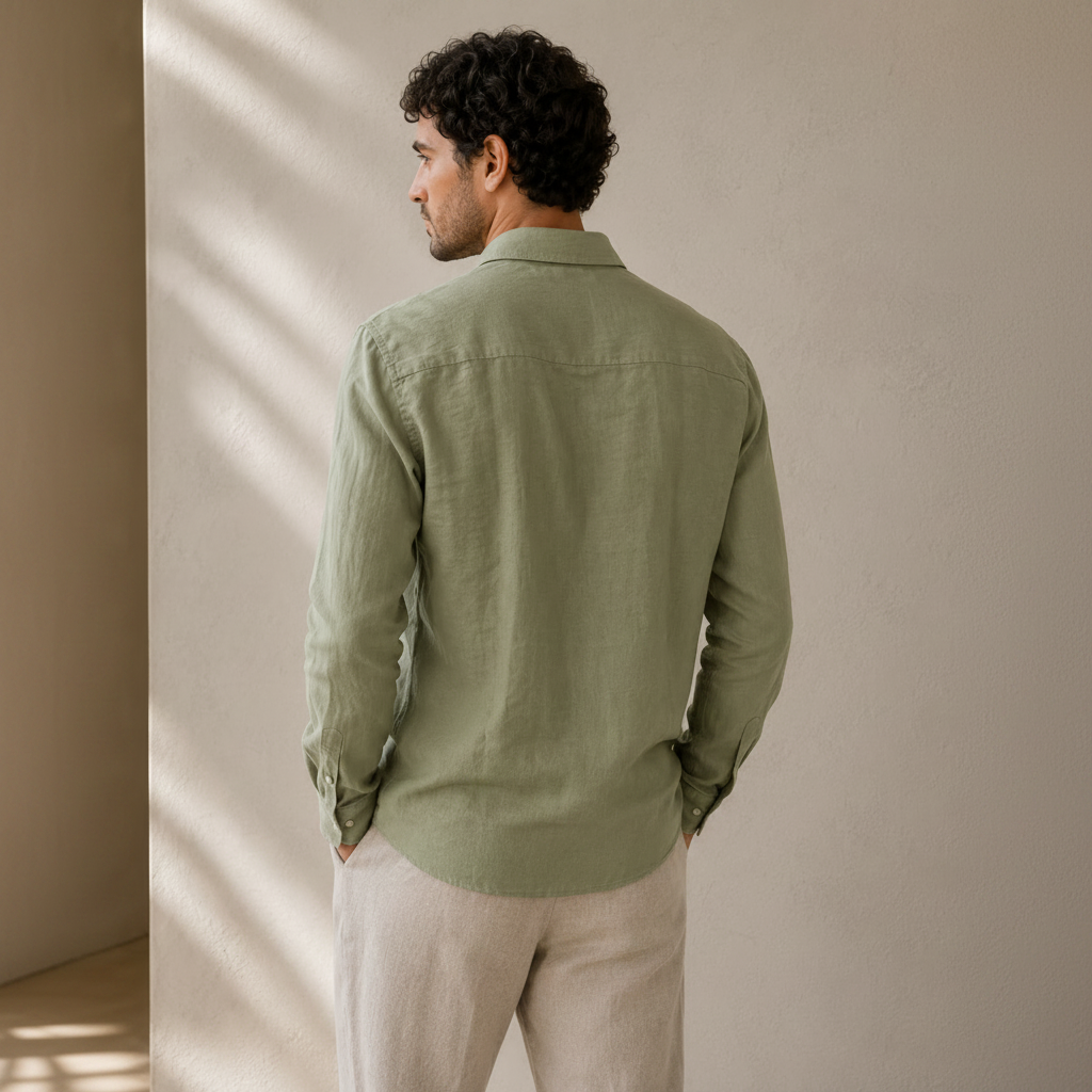 Camicia 100% Lino SALVIA