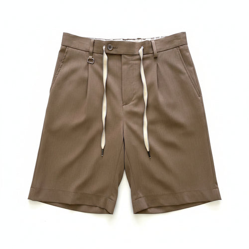 Bermuda Sartoriale Fluido con Coulisse – Fango