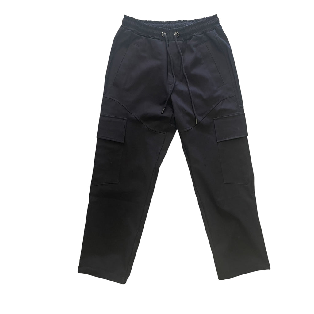 Coordinato  – Giacca Zip & Cargo Pants in Gabardine Tecnica - Nero