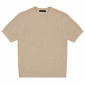 T-SHIRT TRAFORATA IN FILO BEIGE