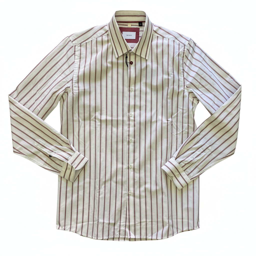 Camicia Seinse a Righe Bianco e Bordeaux