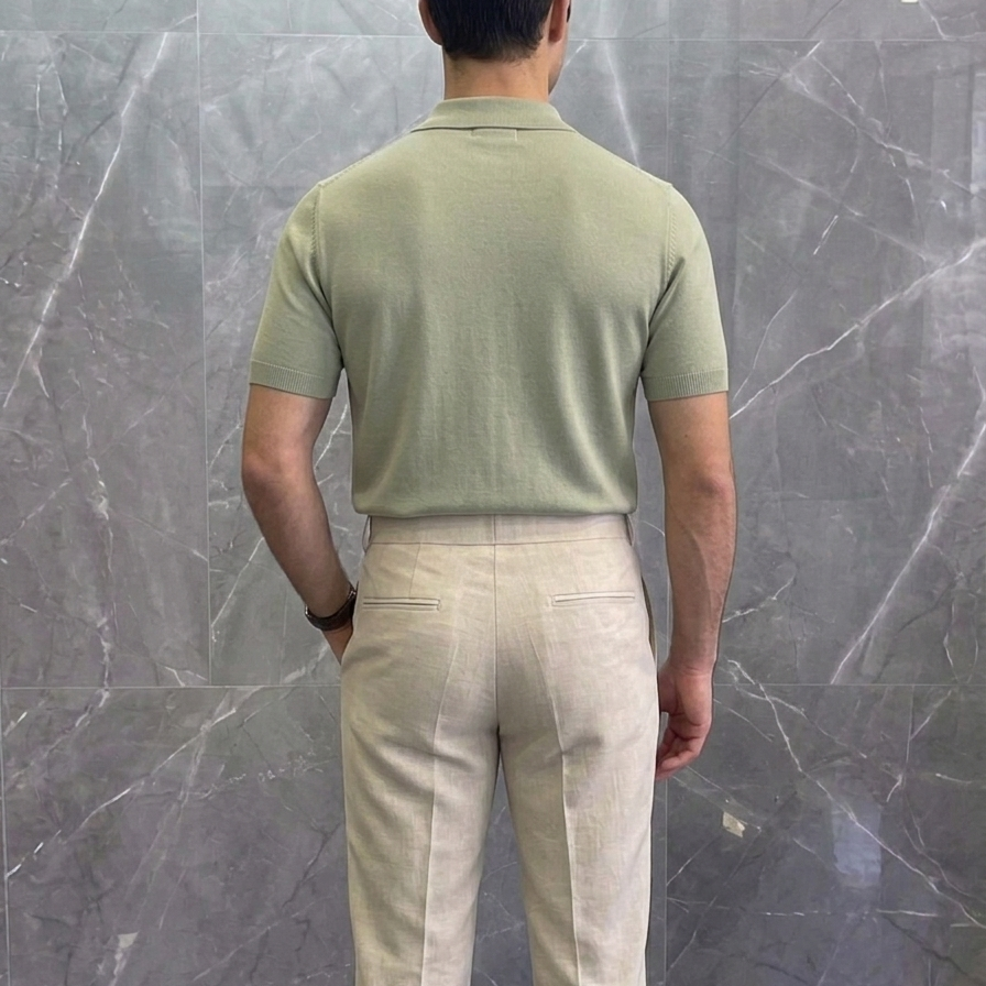 Polo SEINSE in FilO di Cotone Salvia
