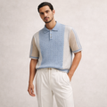 Polo SYST In Filo Intrecciata Azzurra