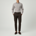 Camicia Sartoriale Jhon Ferretto  – Righe Marroni e Bianche
