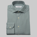 Camicia Sartoriale Jhon Ferretto  – Righe Sottili Verde e Bianche
