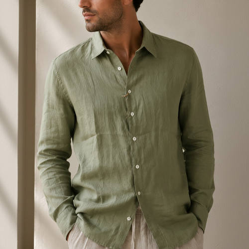 Camicia 100% Lino SALVIA
