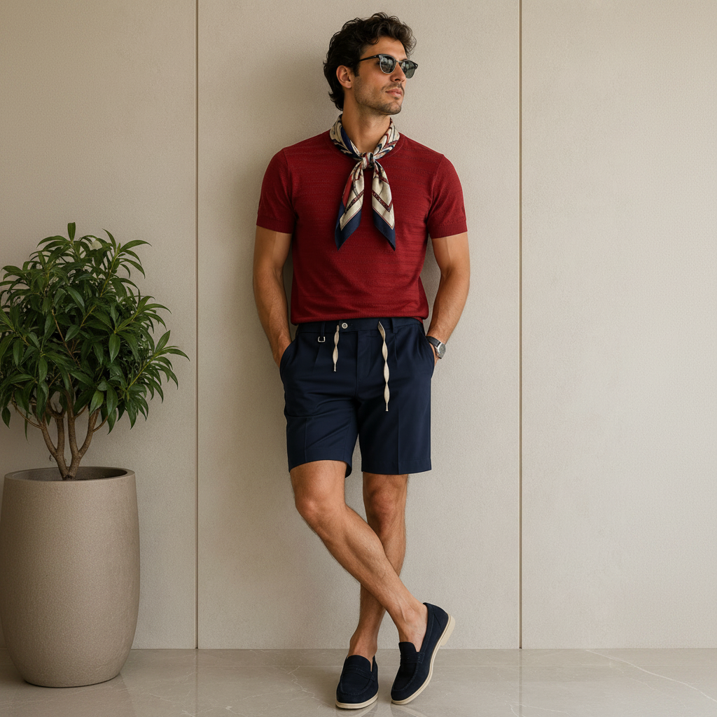 Bermuda Sartoriale Fluido con Coulisse – Blu
