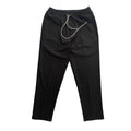 Pantalaccio  in Viscosa  con Coulisse e Risvolto - Nero