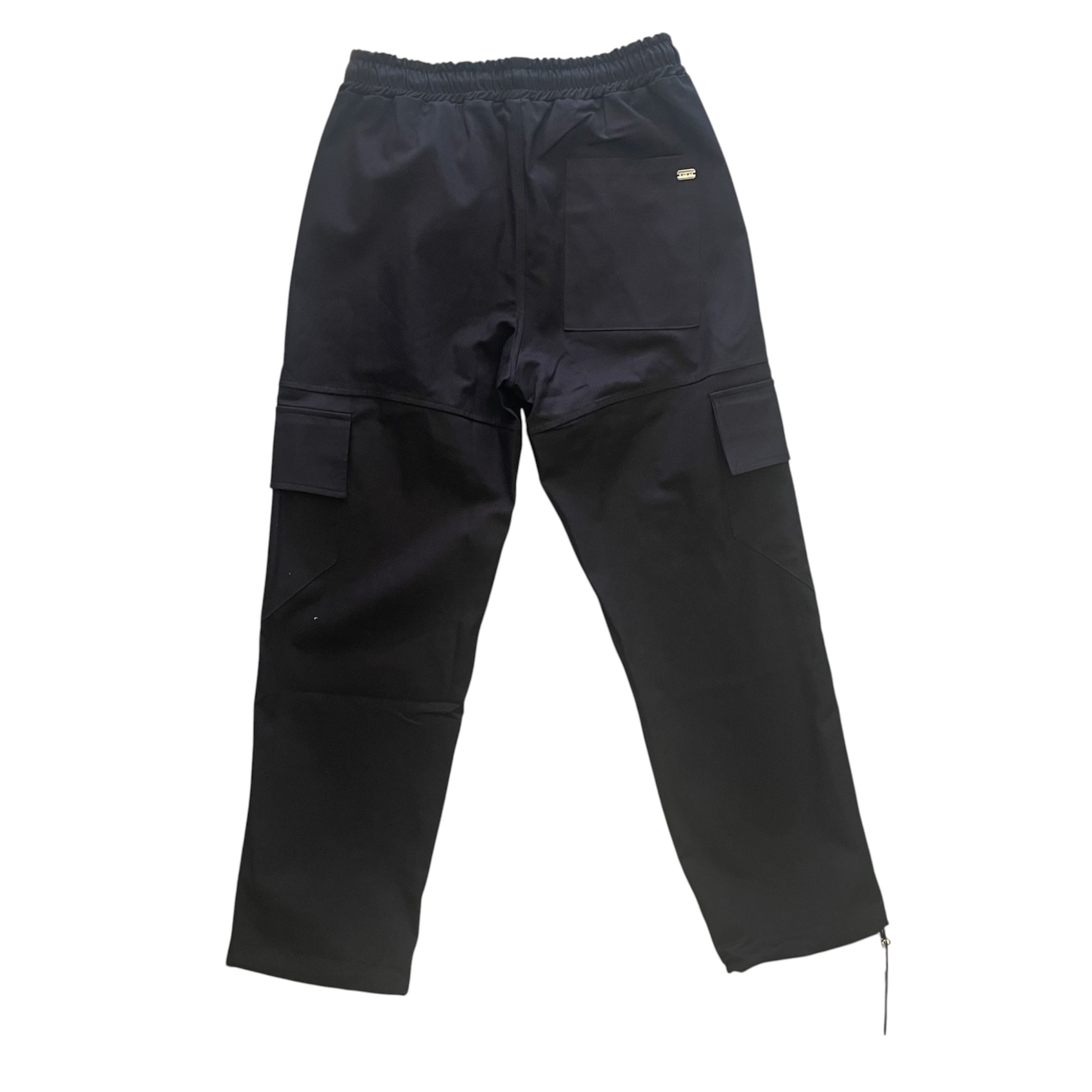Coordinato  – Giacca Zip & Cargo Pants in Gabardine Tecnica - Nero
