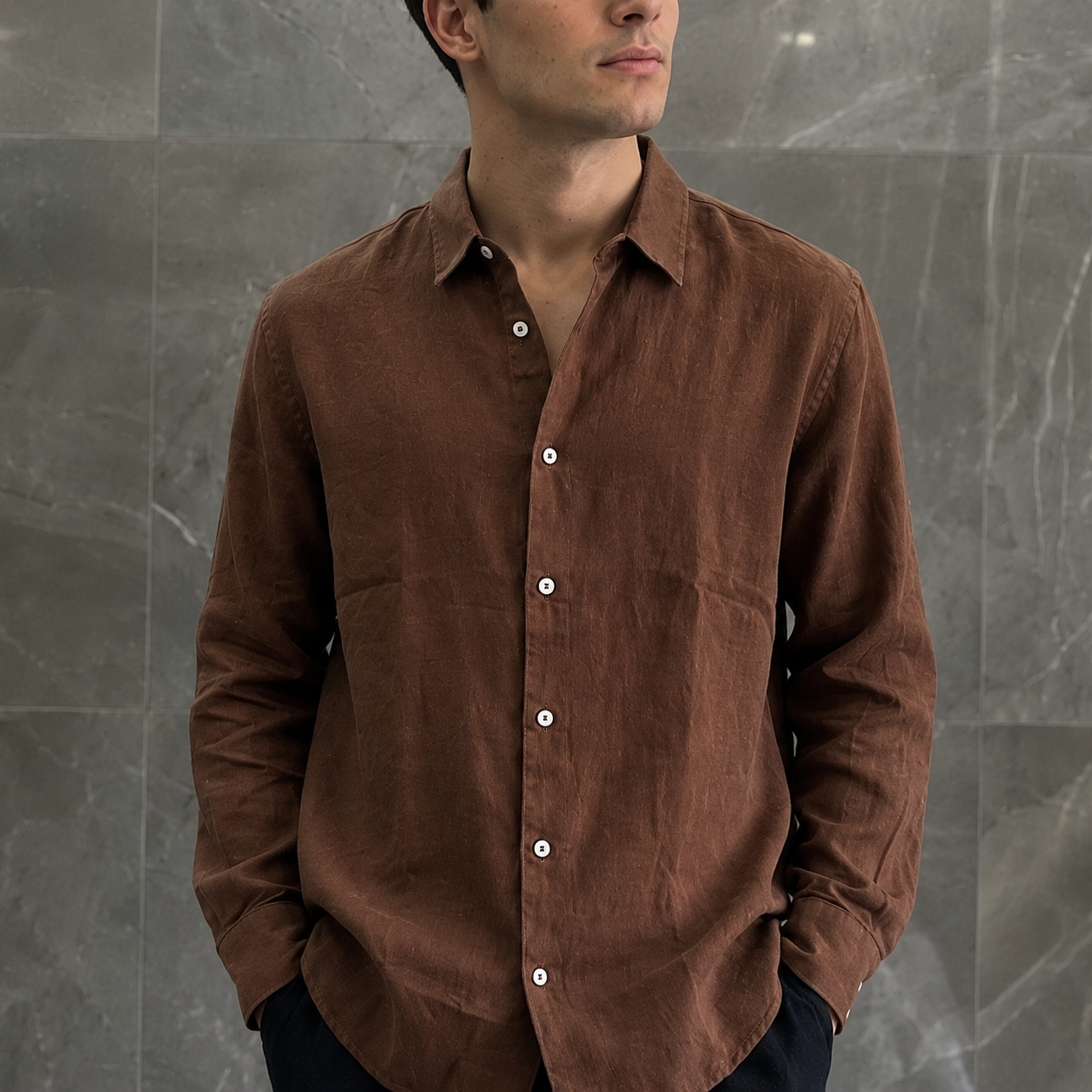 Camicia 100% Lino MORO
