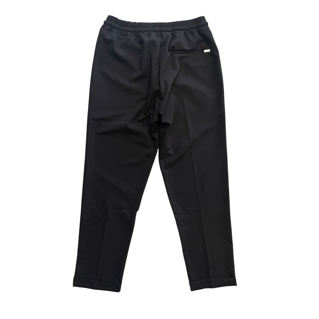 Pantalaccio  in Viscosa  con Coulisse e Risvolto - Nero