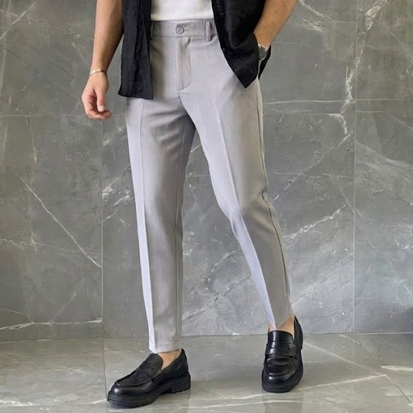 Pantalone Chino SYST  con Vita Elasticizzata GRIGIO CHIARO