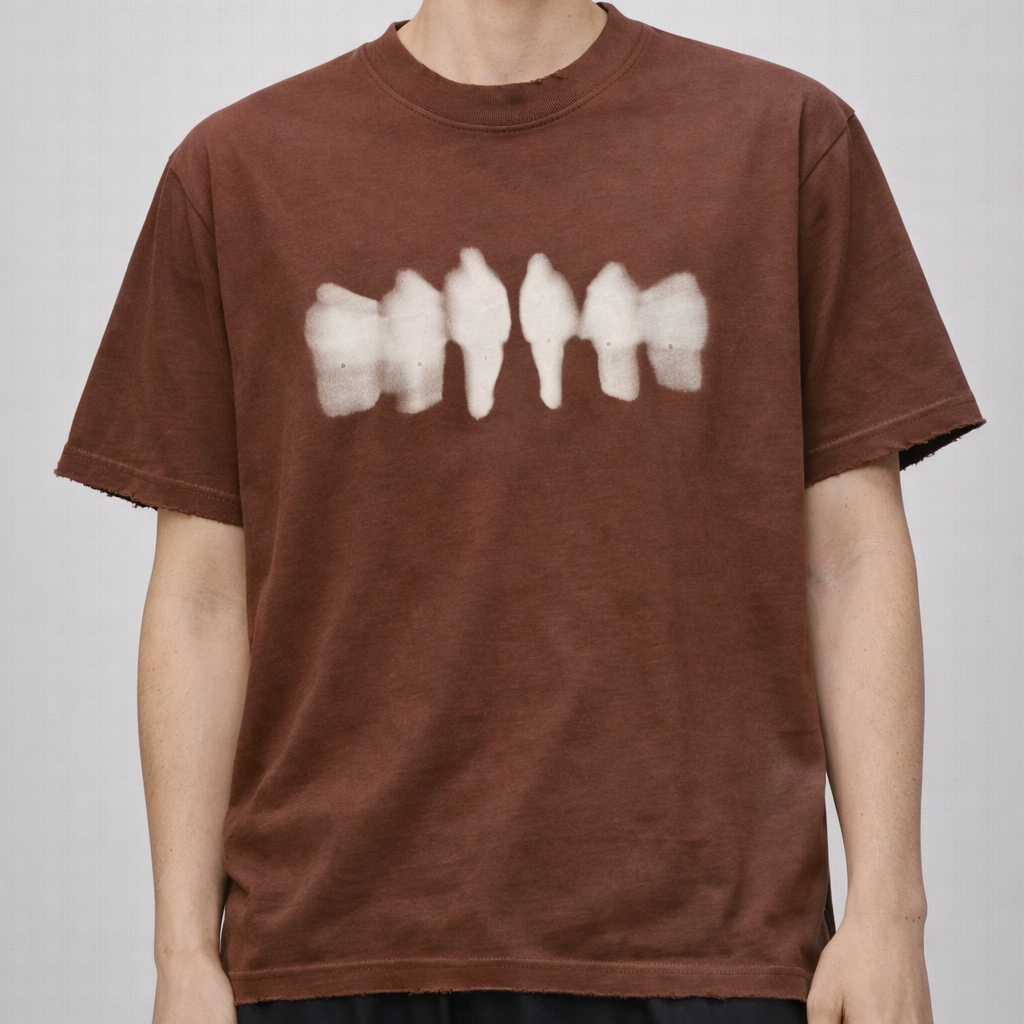 T-shirt Moro SEINSE effetto spray con bordi raw