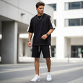 Completo  Uomo Black Sand – T-shirt & Bermuda Coordinati