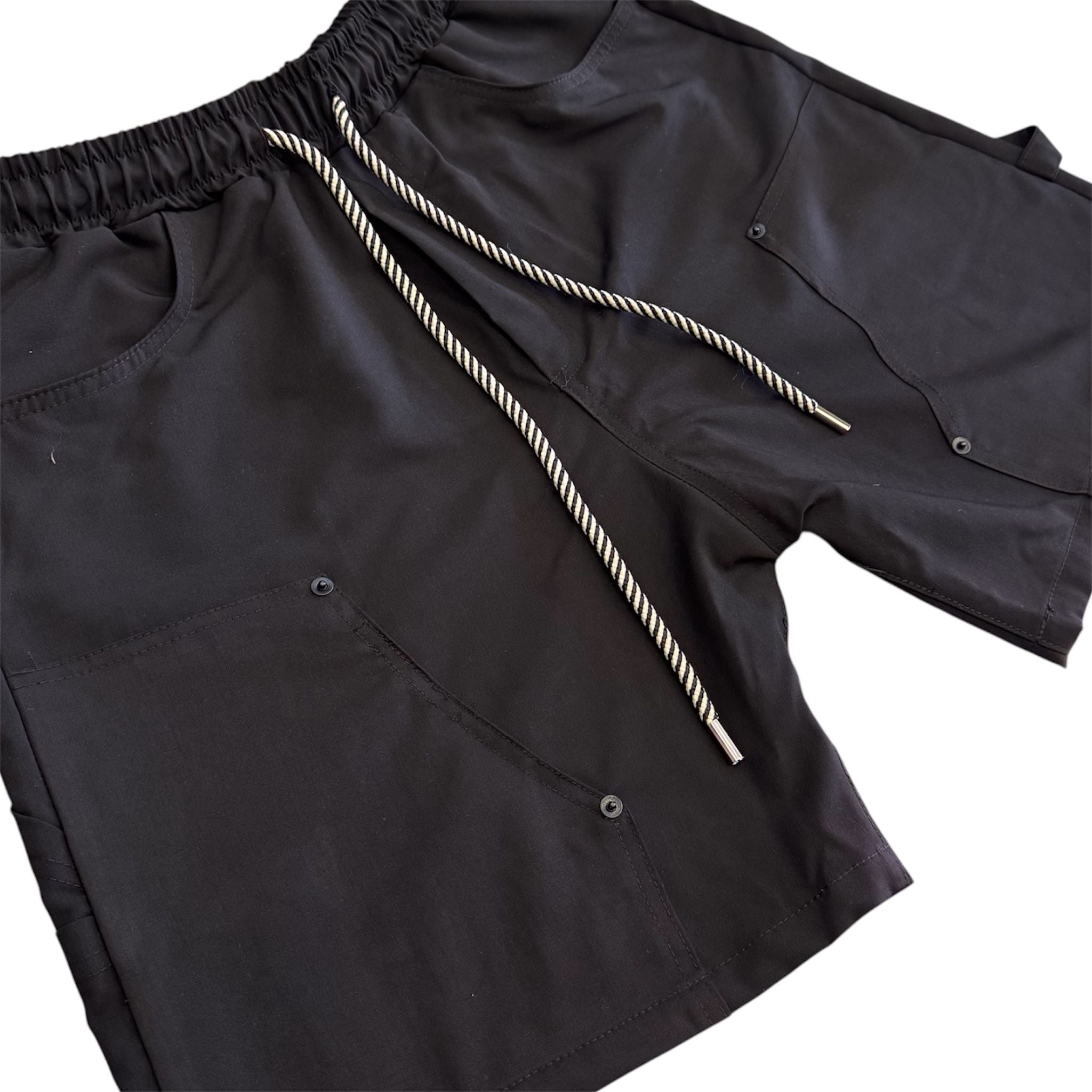 Bermuda Tech-Carpenter  – Black Edition con Coulisse Rope