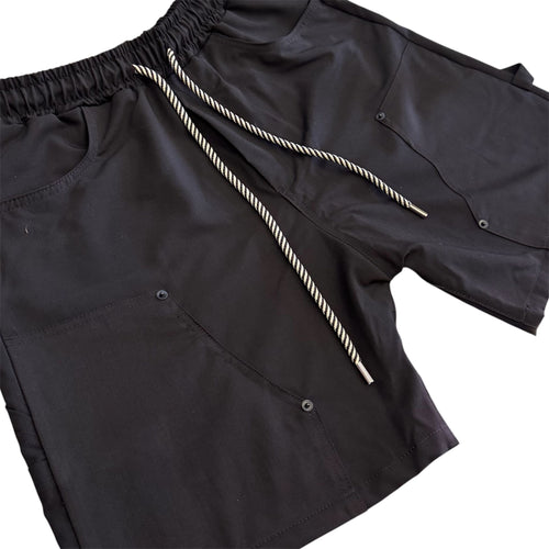 Bermuda Tech-Carpenter  – Black Edition con Coulisse Rope