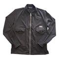 Giacca Overshirt Tecnica con Zip e Tasche - Nero