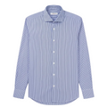 Camicia Sartoriale Jhon Ferretto  – Righe Sottili Blu e Bianche