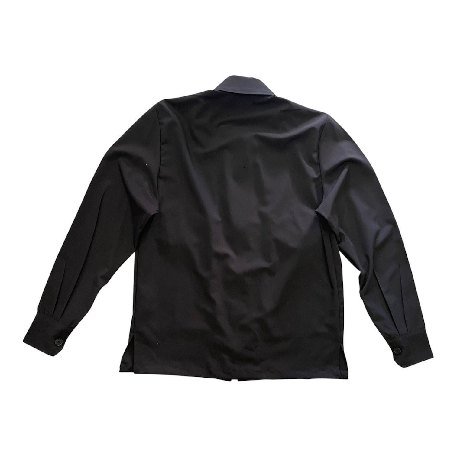 Giacca Overshirt Tecnica con Zip e Tasche - Nero