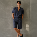 Completo MIKONOS BLU NAVY  Bermuda E Shirt