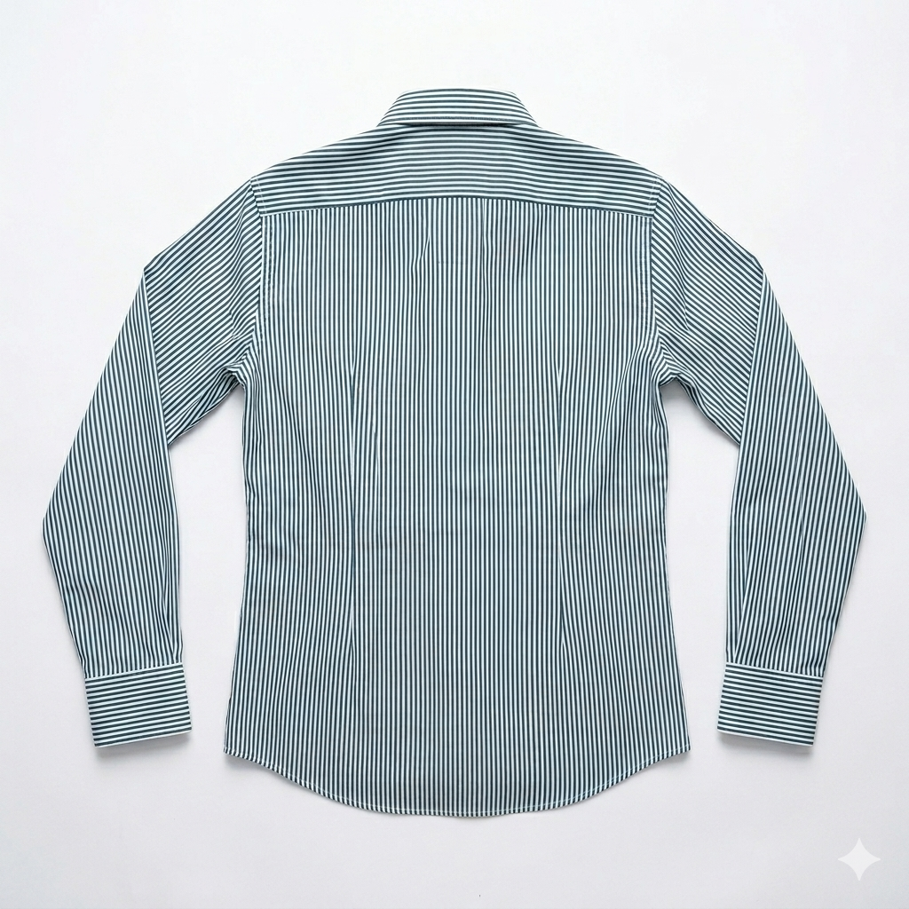 Camicia Sartoriale Jhon Ferretto  – Righe Sottili Verde e Bianche