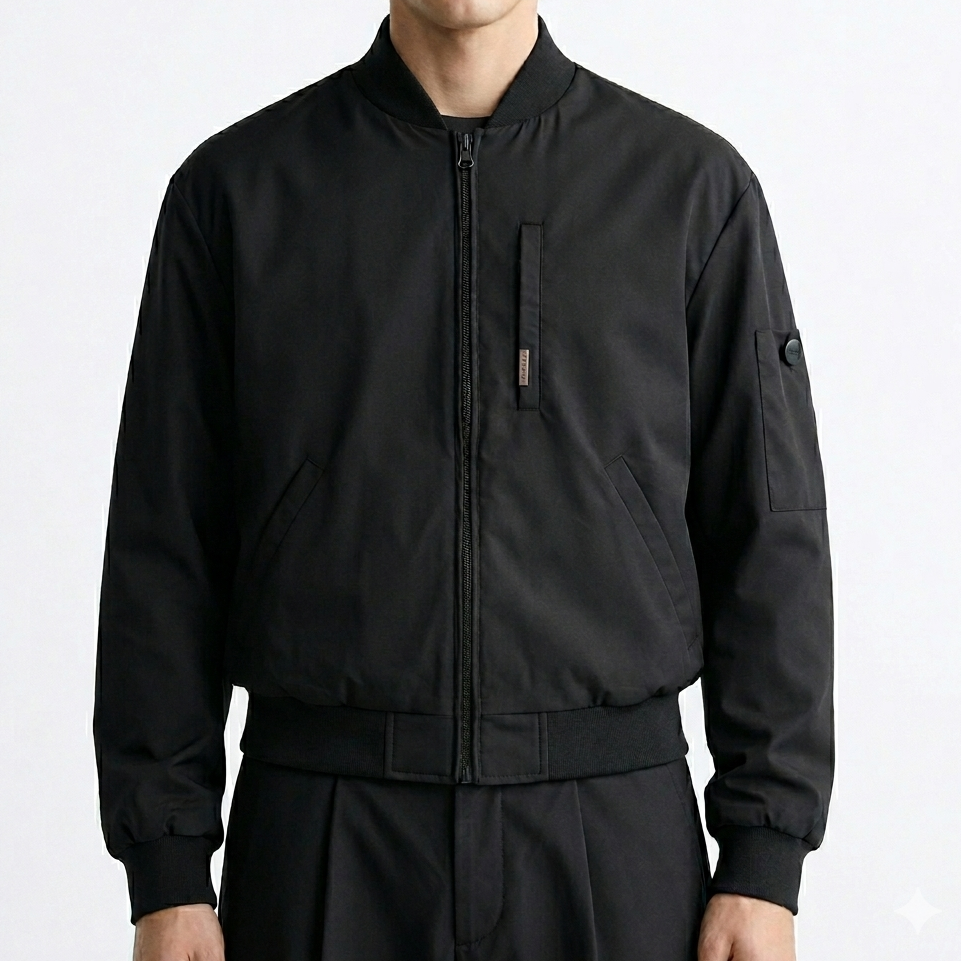 Giubbino  Bomber "Techno-Cotton" Tech-Utility – Black Edition