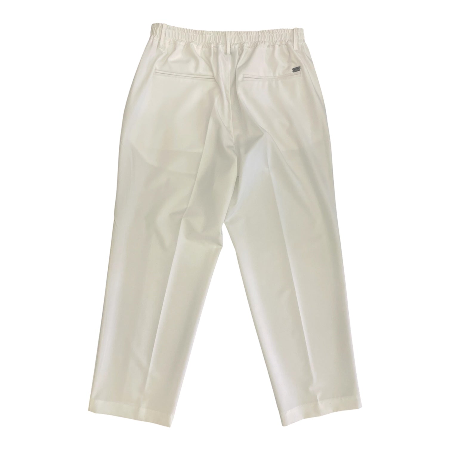 Pantalone SYST  Sartoriale Relaxed-Fit con Vita Elasticizzata BIANCO
