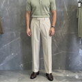 Pantalone SEINSE Stretch a Gamba Dritta ECRU