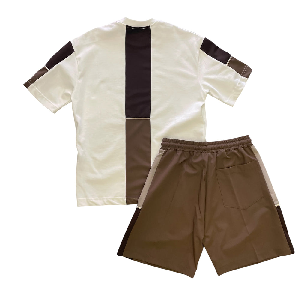 Completo  Uomo Black Sand – T-shirt & Bermuda Coordinati COFFE