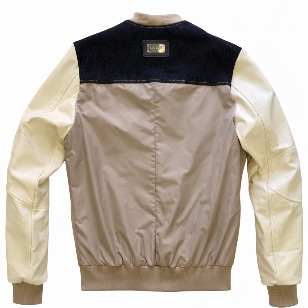 Giubbino SYST Bicolore Denim & Vera Pelle