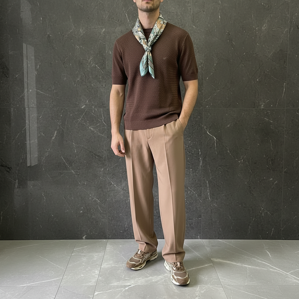 Pantaloni PRIME Tailored con Coulisse Esterna – Camel