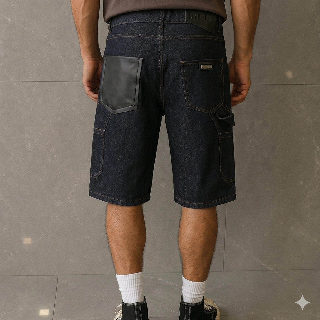 Bermuda Denim Borchiato