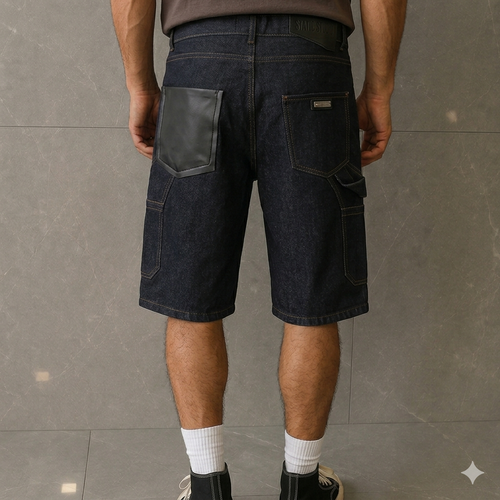Bermuda Denim Borchiato