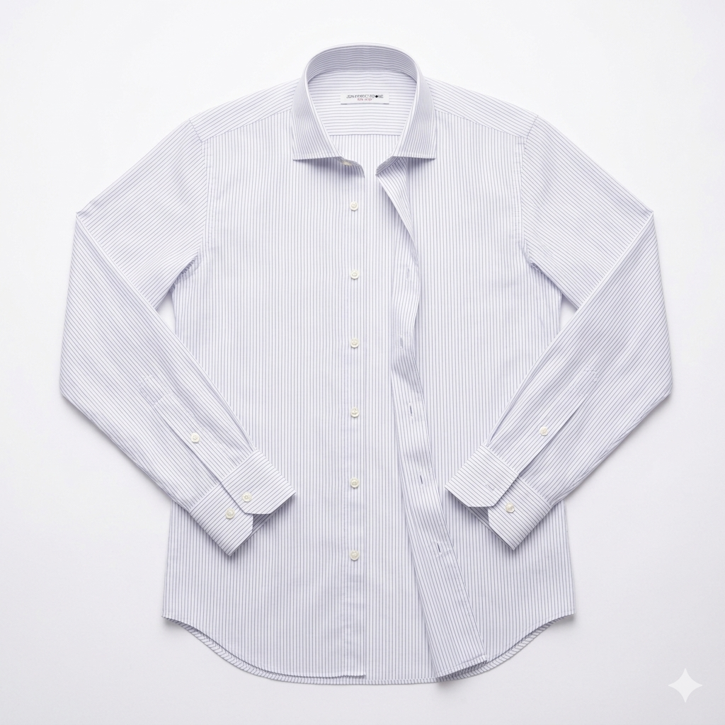 Camicia Sartoriale Jhon Ferretto  – Righe Sottili Celesti