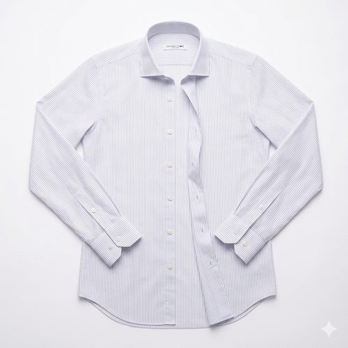Camicia Sartoriale Jhon Ferretto  – Righe Sottili Celesti