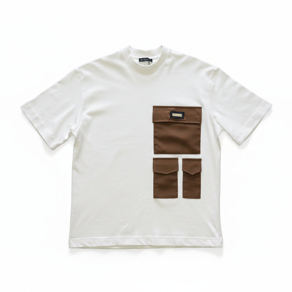 T-Shirt DuePuntoZero Multi Pocket Moro