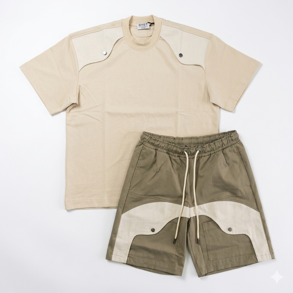Completo SYST  T-shirt & Shorts Urban Armor Beige