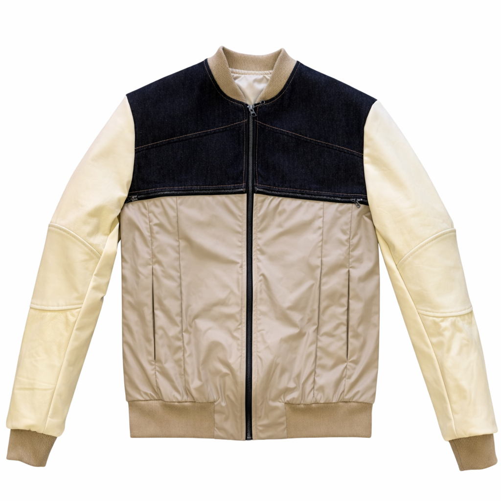 Giubbino SYST Bicolore Denim & Vera Pelle