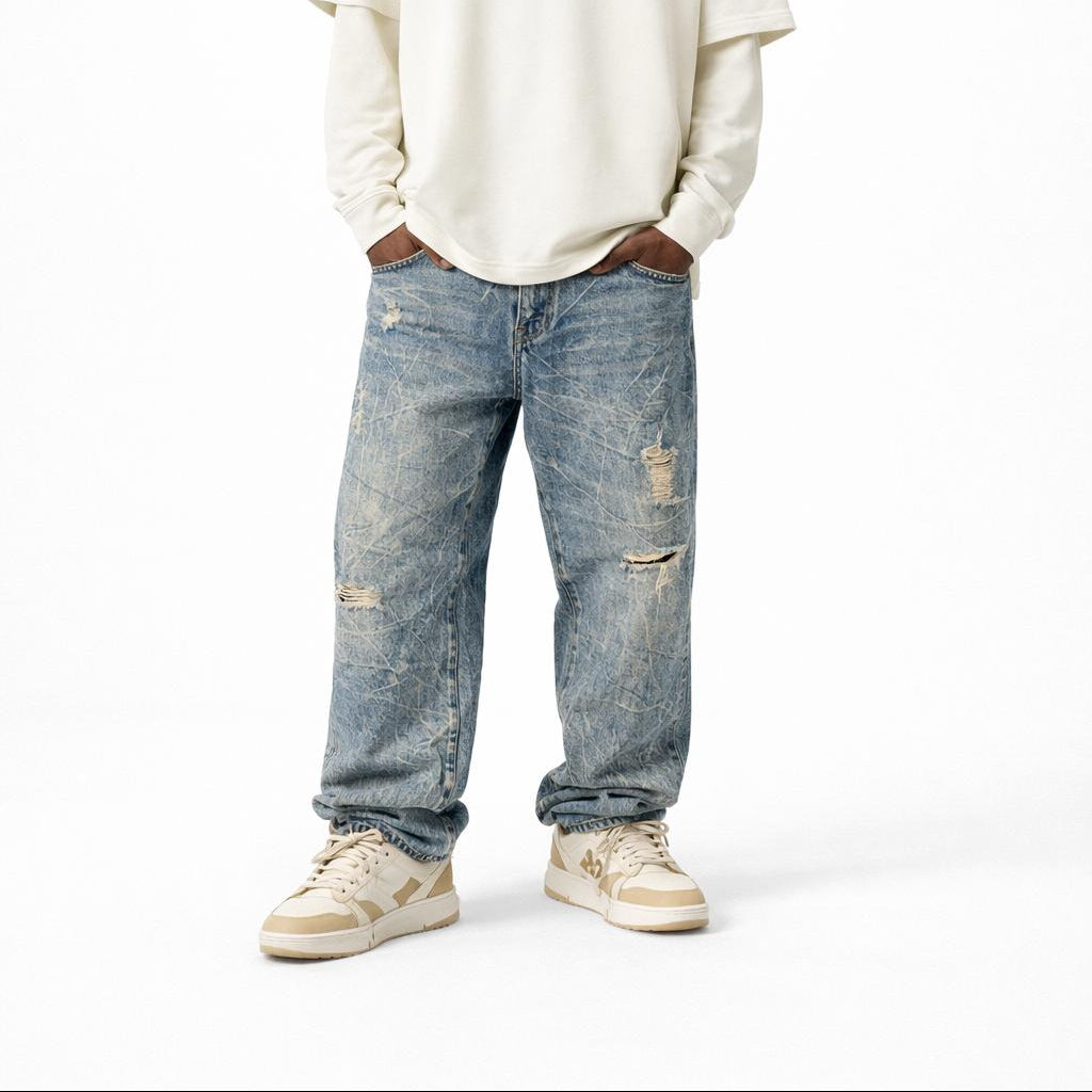 Jeans Baggy SYST Marmorizzato